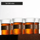 GobekUsa Japanese Walnut Tea Cup Set - High-Grade Glass Coffee & Flower Tea Cups