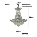GobekUsa Crystal LED Chandelier Light Fixture for Luxe Living Room Décor