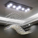 GobekUsa Crystal Chandelier LED Pendant Light for Living Room, Cafe, Office, Home