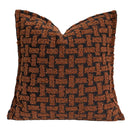 GobekUsa Caramel Color Velvet Sofa Pillowcase with Geometric Panelled Cushion Cover