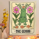 GobekUsa Gemini Frog Constellation Wall Hanging Tapestries for Boho Room Decor