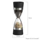 GobekUsa Hourglass Shape Dual Salt Pepper Mill Spice Grinder for Kitchen Cooking