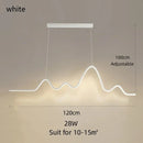 GobekUsa LED Aluminum Chandelier Modern Wave Line Kitchen Island Pendant Light