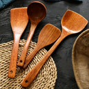 GobekUsa 4-Piece Wooden Kitchen Utensil Set | Nonstick Cooking Tools