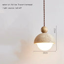 GobekUsa Elegant Wabi Sabi Travertine Pendant Lamp for Dining Desk & Kitchen Island