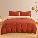 GobekUsa Brushed Duvet Cover Set, Solid Orange Red, Luxury Hotel Bedding Set