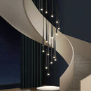 GobekUsa Conical Chandelier Stair Lamp Modern Simple Villa Restaurant Kitchen Bedroom Bar Lighting