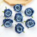 GobekUsa 10Pcs Silk Blue Rose Wedding Party Decoration DIY Bridal Accessories Artificial Flowers