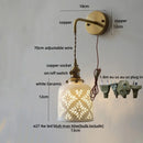 GobekUsa Ceramic LED Wall Sconce Light Fixture with Pull Chain Switch