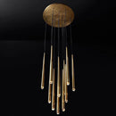 GobekUsa Crystal LED Pendant Chandelier for Retro Villa Stairs