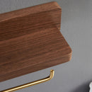 GobekUsa Brass and Wood Toilet Roll Holder & Paper Towel Holder Stand