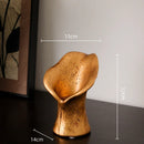 GobekUsa Black Gold Resin Handicrafts Display Vase Candlestick Home Decor