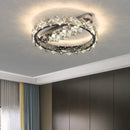 GobekUsa Crystal Luxury Ceiling Light for Living Room & Bedroom - Modern LED Warm Glow