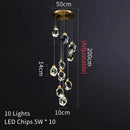 GobekUsa Diamond Crystal LED Ceiling Chandelier for Home Decor