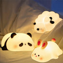 GobekUsa Animal Silicone Night Light USB Rechargeable Timer Baby Kids Bedside Lamp