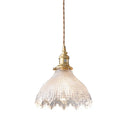 GobekUsa Green Glass LED Pendant Lamp with Copper Wood Handle for Modern Nordic Home Decor