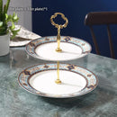 GobekUsa Bone China Fruit Plates Set Cake Stand Buffet Dishes Tray Tableware Decoration