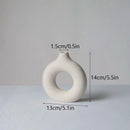 GobekUsa Ceramic Donut Vase: Nordic Art Pampas Grass Home Decor Office Living Room