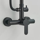 GobekUsa Black Shower Faucet Set with Rainfall Shower Head and Wall Mounted Mixer Tap