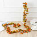 GobekUsa 250cm Rose Flowers Vine Garland Autumn Cane Backdrop Decor