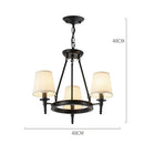 GobekUsa Country Retro Chandelier Fabric Lampshade Ceiling Pendant Light for Home Indoor Decor