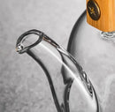 GobekUsa Glass Tea Pot with Wooden Handle, 900ml Capacity & Absorbent Tea Towel