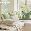 GobekUsa Ins Wind Matcha Green Sofa Window Float Pillow for Modern Living Room