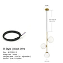GobekUsa Glass Ball LED Chandelier: Nordic Modern Pendant Light for Dining Room and Bedroom