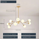 GobekUsa Glass Ball Ceiling Chandelier for Bedroom Dining Living Room Lighting