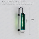 GobekUsa E27 Glass Wall Light in Smoke Gray Amber Milky White Green for Bedroom Living Room