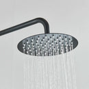 GobekUsa Black Shower Faucet Set with Rainfall Shower Head and Wall Mounted Mixer Tap