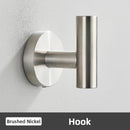 GobekUsa Brushed Gold Bathroom Accessories Set: Towel Rail, Paper Holder, Hook, Stainless Steel