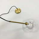 GobekUsa Clear Glass Ball Pendant Chandelier for Dining Room Bedroom Decor Lighting