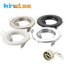 GobekUsa LED Recessed Downlights Frame - Round Aluminum Spot Lighting Fixture - Black/White/Nickel