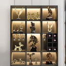 Abstract Gold Resin Statue Handicraft for Living Room, Office Desk Decor - GobekUsa