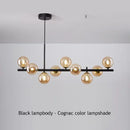 GobekUsa 9-Light Black LED Pendant Chandelier for Modern Living Spaces