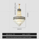 GobekUsa Crystal Chandelier Spiral Staircase Living Room Lamp Texture Design