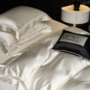 GobekUsa Luxe Brocade & Egyptian Cotton Bedding Set with Hollow Lace Edge