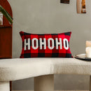 GobekUsa Christmas Cartoon Letter Embroidered Pillow Cover Festive Sofa Cushion