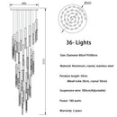 GobekUsa Crystal LED Chandelier: Stylish Lighting for Staircase & Living Room
