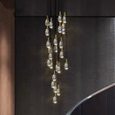 GobekUsa LED Staircase Chandeliers Pendant Light for Living Room Modern Indoor Lighting