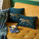 GobekUsa Leopard Embroidered Decorative Pillowcase