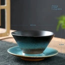 GobekUsa Ceramic Latte Coffee Cup and Saucer Set for Afternoon Tea and Breakfast