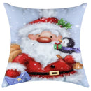 GobekUsa Christmas Pillowcase Deer Santa Tree Bear Print Cushion Cover