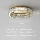 GobekUsa Gold Crystal Ceiling Light Ring LED - Modern Luxury Indoor Home Lighting