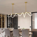 Modern Linear Brushed Stainless Pendant Light
