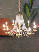GobekUsa Crystal Chandelier: Retro Industrial Lighting for Living Room, Dinning Room Decor