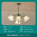 GobekUsa LED Flower Chandelier: French Retro Style for Bedroom, Living Room, Restaurant