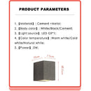 GobekUsa Cement Wall Lamp: Creative G9 Concrete Sconce for Home, Hotel, Kitchen Lighting