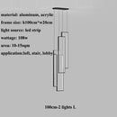 GobekUsa LED Geometry Stair Chandelier - Luxury Nordic Villa Pendant Fixture for Modern Living